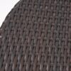 Outdoor Round Rattan Bar Table With Iron Frame - Multi Brown - Image 7