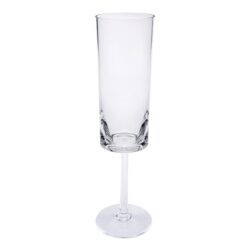 Halo - Oval Unbreakable Tritan Plastic Champagne Flutes (Set of 4) - Clear