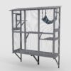 Large Walk In Outdoor Catio For Cats With Roof And 3 Access Doors - Gray - Image 11