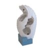 Abstract Water Fountain With Base With Light, For Indoor And Outdoor - White / Blue - Image 2
