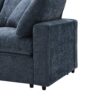 Modern Modular Cloud Sofa Bed, 6 Seat Chenille Sectional Couch Set With Ottoman, Free Combination, Convertible U Shaped Sleeper Sofa - Dark Blue - Image 11