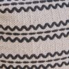 Lani - Handcrafted Fabric Pouf, Durable Cotton Square - Natural / Black - Image 4