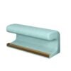 Upholstered Ottoman With LED Sensor Light Ideal For Living Room, End Of Bed - Antique Blue Green - Image 6