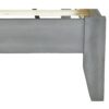 King Size Mid Century Solid Wood Platform Bed With Upholstered Headboard - Gray - Image 14