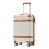 Hardshell Luggage Sets 3 Piece Carry - On Suitcase Double Spinner Wheels With Tsa Lock - White - Image 10