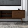 Caroline - Mid-Century Modern Style TV Stand Up To 72" - Brown / Dark Brown - Image 6
