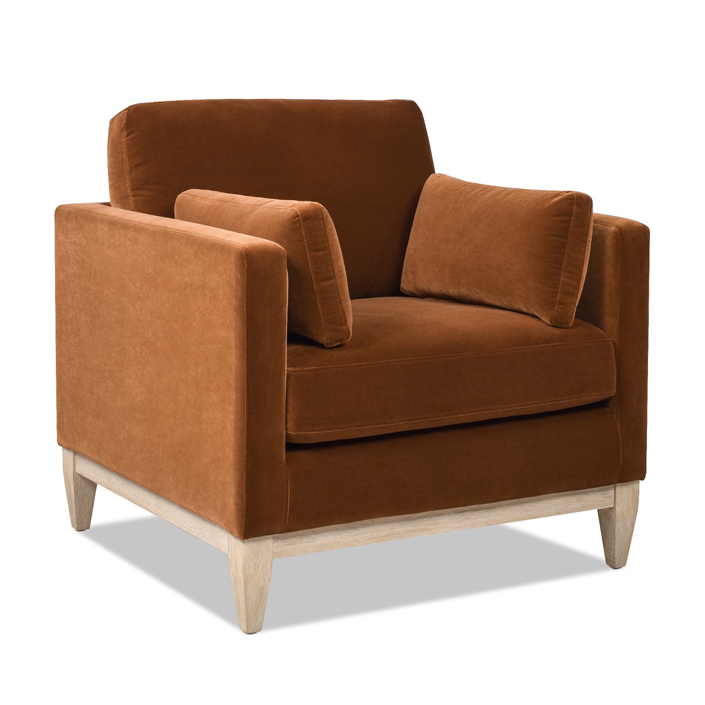 Knox - Modern Farmhouse Arm Chair - Burnt Orange - Image 4