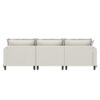 3 Seat Sofa Module For Modular Sectional Wide Seat Cloud Couch With Throw Pillows Upholstered - Beige - Image 7
