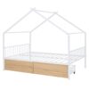 Full Size Classic House Bed With 2 Drawers - White - Image 20