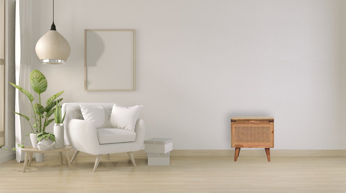 Larissa - Lid Up Storage Stool - Oak - Image 9