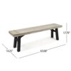 Bettina - Bench - Gray - Image 3