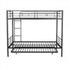 Full Over Full Metal Bunk Bed With Trundle - Black - Image 9