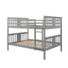 Full Over Full Bunk Bed With Ladder For Bedroom - Gray - Image 2