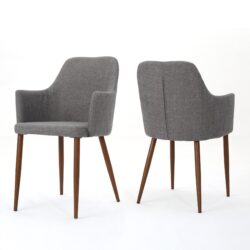 Elegant Dining Chair With Contoured Support - Light Gray