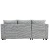 Pull Out Sleeper Sofa L-Shaped Couch Convertible Sofa Bed With Storage Chaise, Storage Racks And USB Ports - Light Gray - Image 17