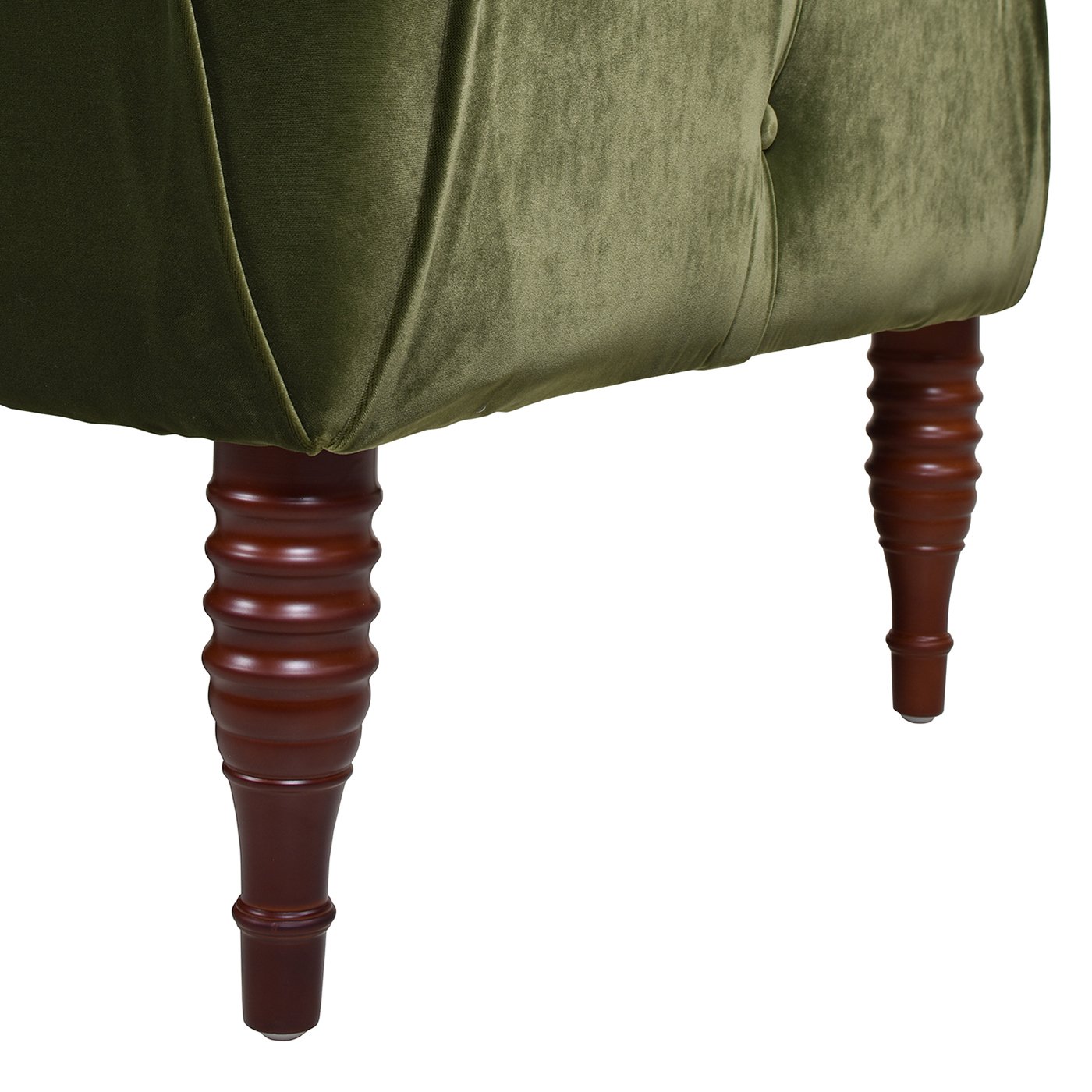 Samuel - Tufted Roll Arm Chaise Lounge - Olive Green - Image 5