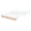 Full Long Over Queen Bunk Bed With 2 Drawers - White - Image 9