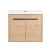 Bathroom Vanity Set With Resin Countertop Sink, 2 Doors - Oak - Image 14