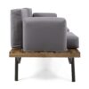 Outdoor Sofa With Cushions And Iron Legs - Dark Gray - Image 5