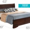 Queen Bed Elegant Traditional - Cappuccino - Image 2