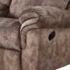 Zubaida - Two Tone Velvet Recliner Loveseat With USB Port Console - Chocolate - Image 7