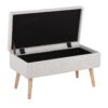 Storage Contemporary Bench - Natural / Beige - Image 2