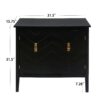 Vintage Style 2 Door Wooden Sideboard Cabinet For Living Room, Dining Room, Or Office - Black Wood - Image 3