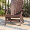 Adirondack Chair Sturdy HDPE Poly Lumber For Poolside, Patio, And Garden Relaxation - Brown - Image 5