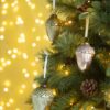 Tear Drop Ornament, Glass Decorative Hanging Christmas Tree Ornaments For Holiday Party Decorations (Set of 12) - Green - Image 6