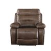 Aashi - Leather Gel Match Recliner Chair - Brown - Image 3
