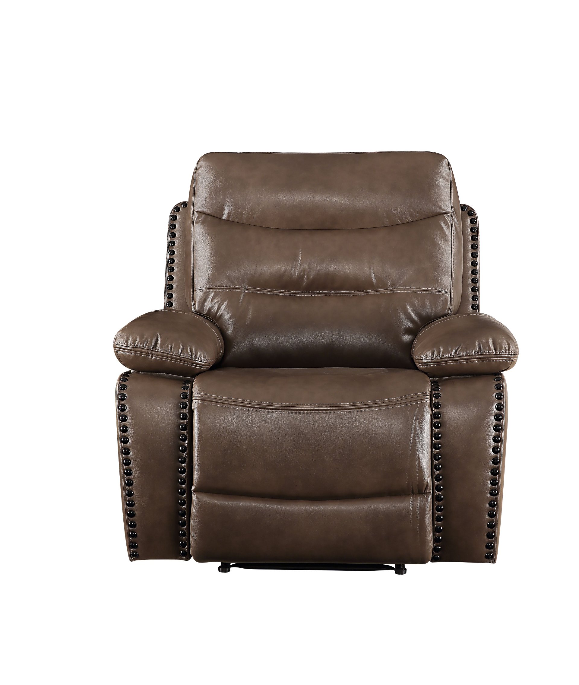 Aashi - Leather Gel Match 3 Piece Recliner Living Room Set - Brown - Image 9