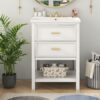 Bathroom Vanity With Top Sink, Modern Bathroom Storage Cabinet With 2 Drawers, Single Sink Bathroom Vanity - White - Image 16