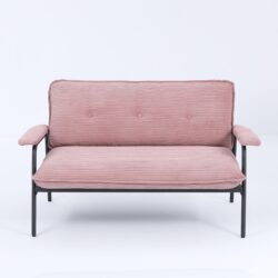 Modern Sofa With Metal Frame For Versatile Scenarios In Small Spaces - Pink
