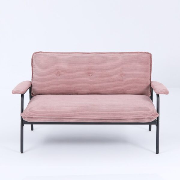 Modern Sofa With Metal Frame For Versatile Scenarios In Small Spaces - Pink