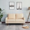 Stationary Loveseat - Beige - Image 4