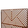 Rusty Outdoor & Indoor Freestanding Metal Privacy Screen, Decorative Privacy Fence Panels For Deck, Balcony, Patio - Rust Red - Image 8