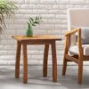 Kinesis - Outdoor Side Table With Slatted Top And Wood Frame - Teak - Image 4