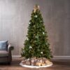 Noble - 7' Hinged Christmas Tree With 500 Clear Lights - Green - Image 4