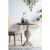Antique Round Wood Table - Antique White / Gray - Image 3