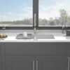 Kitchen Sink Double Bowl Granite Composite Undermount 33" X 19" - White - Image 6