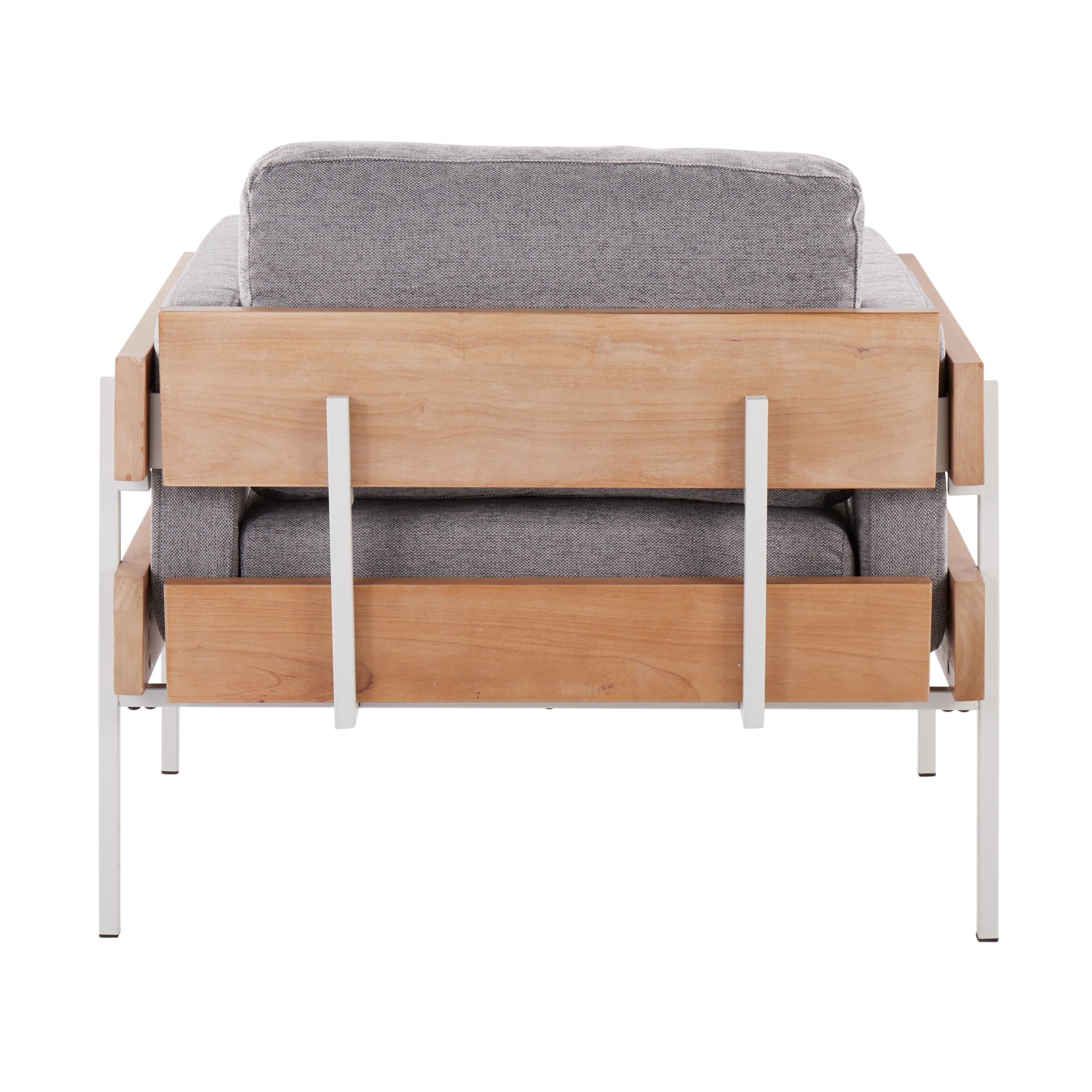 Kari - Farmhouse Chair - White / Natural / Light Gray - Image 4