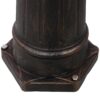 Stratford - Heavy Duty Cast Aluminum Mailbox With Post And Solar Light, Fluted Base, Decorative Modern Mailbox - Brown - Image 13