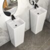 Pedestal Sink 16" For Powder Rooms - White - Image 5