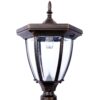 Stratford - Heavy Duty Cast Aluminum Mailbox With Post And Solar Light, Fluted Base, Decorative Modern Mailbox - Brown - Image 7