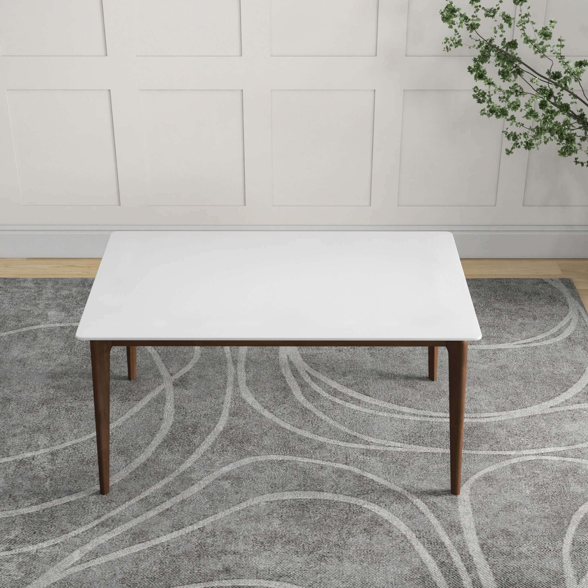 Lindsey - White Top Dining Table - Brown / White - Image 8