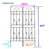 2 Pack Metal Garden Trellis Rustproof For Climbing Plants Outdoor Flower Support - Black - Image 10