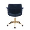 Vintage Flair - Mid-Century Modern Office Chair - Gold / Blue - Image 4