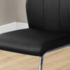 Dining Chair, Side, Upholstered For Dining Room, Modern (Set of 2) - Black - Image 2