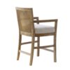Cane Back Counter Stool With Upholstered Seat - Cream / Reclaimed Natural - Image 5