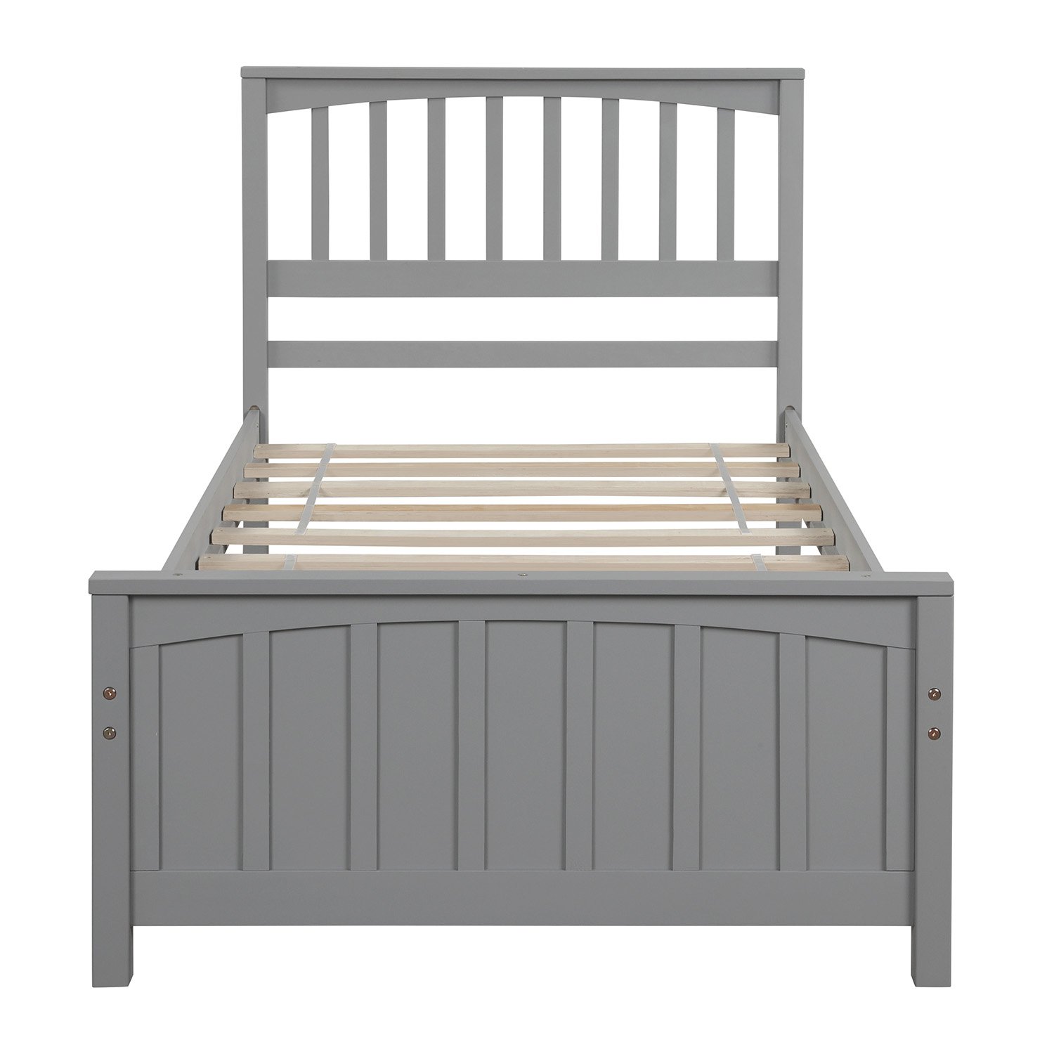 Twin Size Platform Bed - Gray - Image 4
